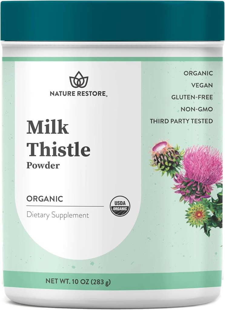 Nature Restore USDA Certified Organic Milk Thittle Seed Powder, 10 Ουγγιά, Πακέτα στην Καλιφόρνια