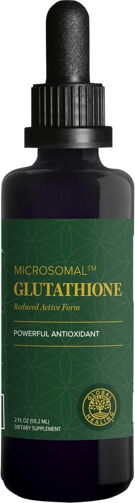 Global Healing Center - Glutathione Supplement - Microsomal L-Glutathione (Redük) 250 mg - Antioksi Microzoal Teknolojisi Vücudunuz için Liposomal Kind - 2 Fl Oz