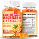 D3 &B6 &K2,1000 mg Kalsiyum Gummies with 300 mg Magnezyum Support Immune Energy for Yetişkinler andYoung,Sugar Free (120K)