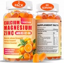 D3 &B6 &K2,1000 mg Kalsiyum Gummies with 300 mg Magnezyum Support Immune Energy for Yetişkinler andYoung,Sugar Free (120K)
