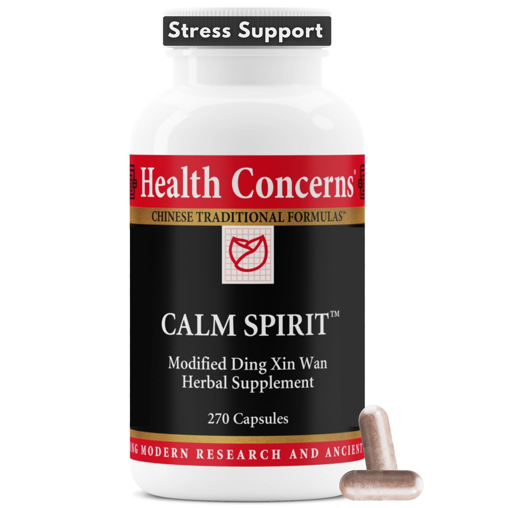 Sağlık Calm Ruhu - Çin Herbal Mix ile Stres Yardımı - Calm Mood ve Duygusal Sağlık - Magnezyum Glycinate & Hawthorn Ekstra - 270 Capsules