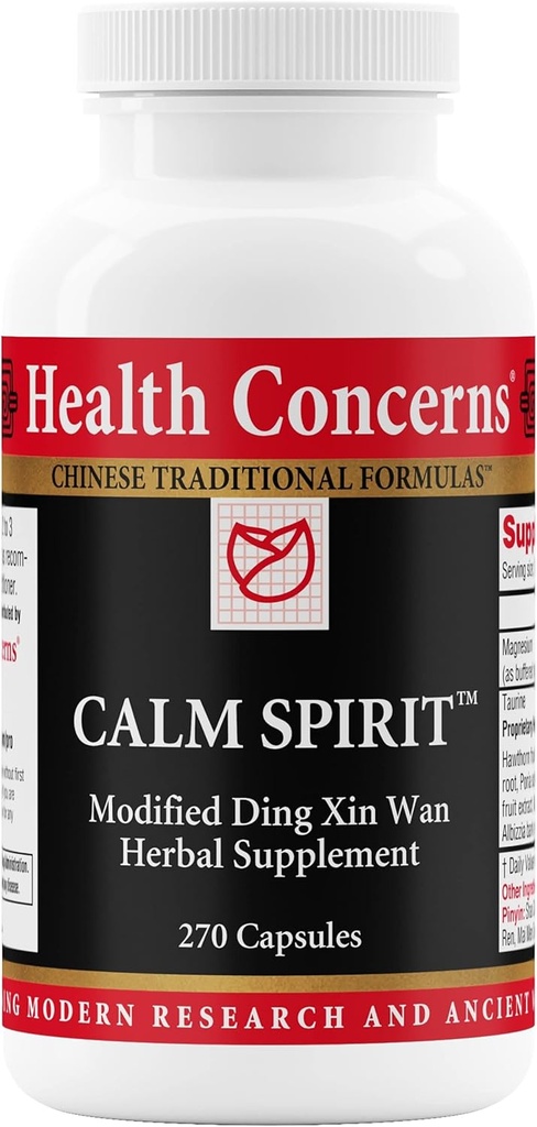 Sağlık Calm Ruhu - Çin Herbal Mix ile Stres Yardımı - Calm Mood ve Duygusal Sağlık - Magnezyum Glycinate & Hawthorn Ekstra - 270 Capsules