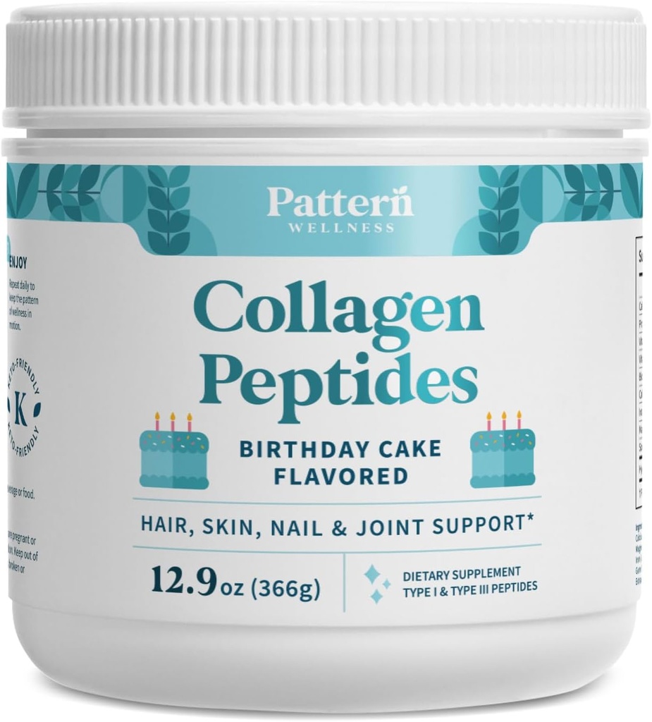 Desen Wellness Collagen, Toz (Type I & III) - Saç, Nails, Skin ve Ortak Sağlık - Çim Fed & Pasture Yükseltildi - Hydrolyzed Collagen, Non-GMO, Dairy Free, & Keto - Doğum