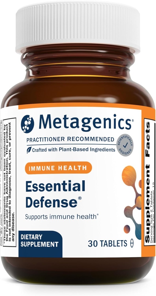 Metagenics Essential Defense - Immune Support* - Παραδοσιακά Κινέζικα Συστατικά - Συμπλήρωμα με εκχύλισμα ρίζας γλυκόριζας, Ginger & Isatis - Μη ΓΤΟ, Χωρίς γλουτένη και χορτοφαγικά - 30 Tablets