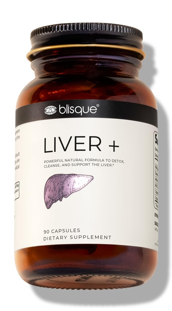 Blisque – Detox, Cleanse ve Liver | Doktor Onaylandı | Doğal Malzemeler | Süt Butle, Dandelion ve Burdock Kök | 90 Pills