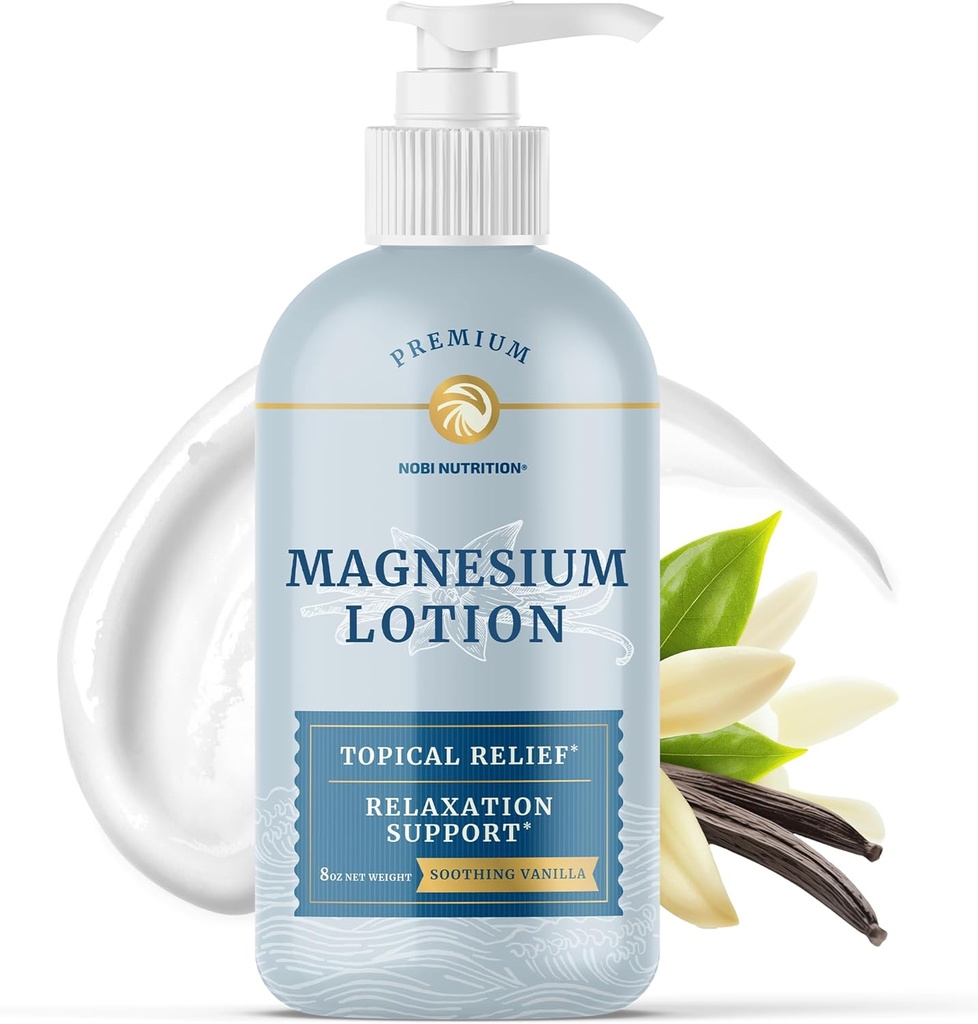 Magnezyum Kas Cramps & Soreness | Calming & Recovery Support, Kas Relaxation | Leg Cramps için Topical Magnezyum Krem | Shea Butter | 8 fl oz ile.