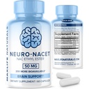 Neuro NACET - 60 κάψουλες, N-Acetyl Cysteine Ethyl Ester - 20x More Bioδιαθέσιμο συμπλήρωμα NAC Γλυκίνης N-Acetyl Cysteine Selenium, 10x Glutathion Boost for Brain and Lung Support by MaxLife Naturals