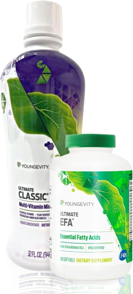 Youngevity Classic 90 Pak Advanced Multivitamin - 90+ Vitaminler, Mineraller, Amino Asitler, Fatty Asitler - Plant Derived - Yüksek derecede Absorbable - (30 Gün Supply)