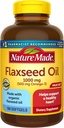 Flaxseed Oil 1000 mg Softgels, 180 Count for Heart Health