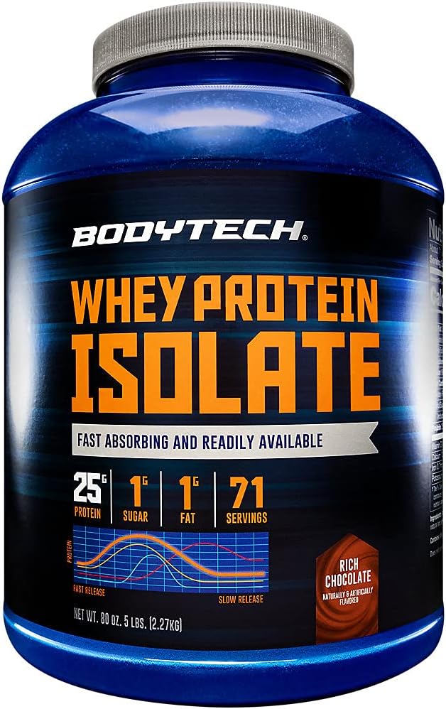 BODYTECH Whey Protein Isolate Toz - Zengin Çikolata (5 Lbs. / 71 Hizmet)