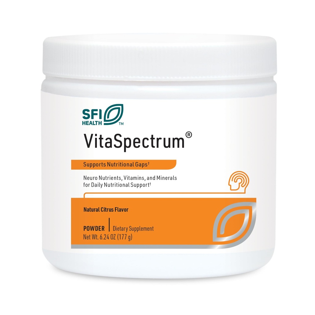 Klaire Labs SFI Health VitaSpectrum Toz for Kids - Daily Children's Multivitamin/Mineral with 23 Essential Nutrients - Citrus Flavor - No Copper, Iron, Gluten or Casein (30 hizmet, 171 Grams)