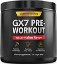 Bounty Gx7 Pre Workout Toz for Men - Pre egzersiz for Women - Sugar Free Pre Workout Energy Branson Supplement with Beta-Alanine, Caffeine, Chem, 0g Net Carbs - Watermelon Flavor, 20 Service