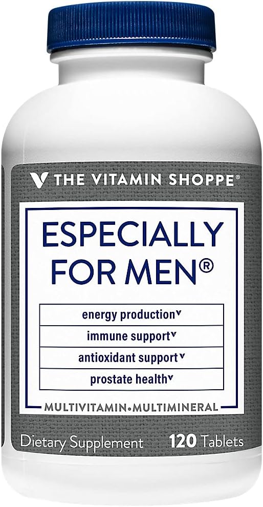 Η βιταμίνη Shoppe Ειδικά για τους άνδρες πολυβιταμίνη, θρεπτικά συστατικά & βότανα για την ευεξία των ανδρών, αντιοξειδωτικό που υποστηρίζει την παραγωγή ενέργειας, την ανοσία και την υγεία του προστάτη (120 δισκία)