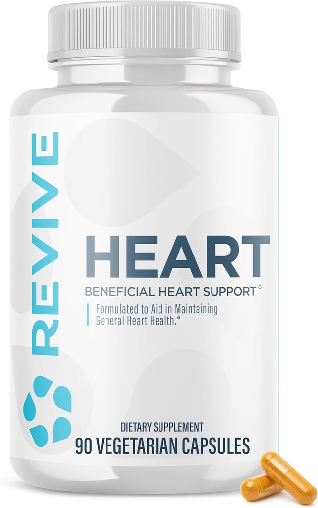 Revive MD Health Supplements, 90 Veggie Capsules - CoQ10 Supplement Supports Heart Muscle Function - Coenzyme Q10 200 mg Sağlıklı Akışı Teşvik Ediyor - Vegan-Friendly & Gluten-Free Capsules