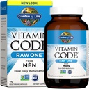 Garden of Life Vitamin Code Raw One for Men, Once Daily Multivitamin, 75 Capsules, One a Day Mens Vitamins Plus Fruit, Veggies & Probiotics for Mens Health, Vegetarian Multivitamins