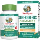 MaryRuth Organics Super Greens Gummies | Natural-Occurring Quercetin for Yetişkinler and Kids Ages 4+ | Sugar Free | 2g Fiber Per | Vegan | No Gelatin | Pectin Temel | 60 Kont | 30 Hizmet