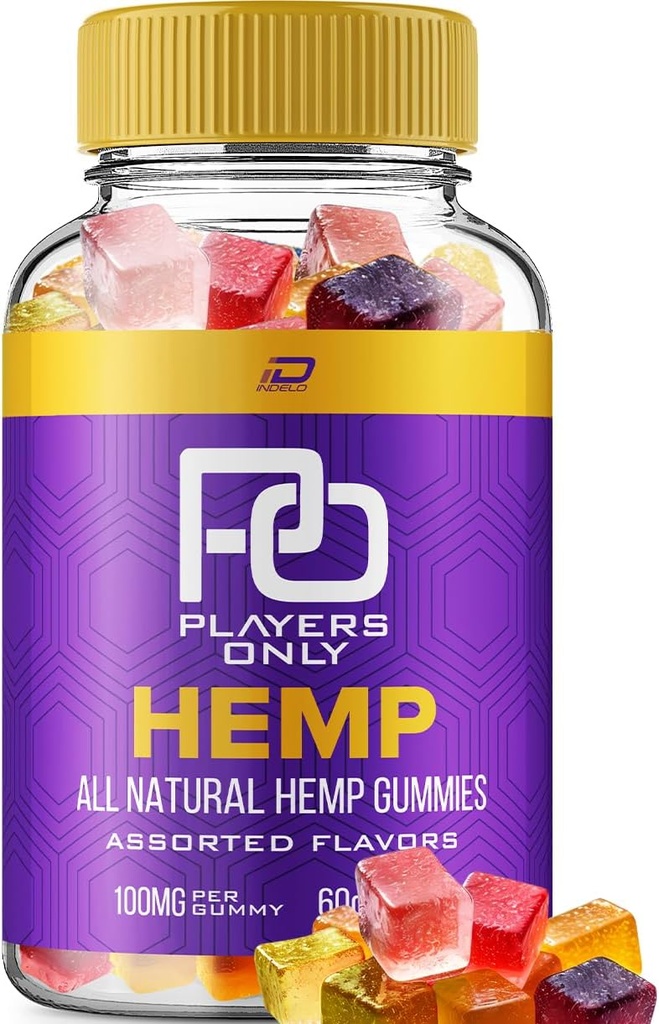Oyuncular sadece Hemp Gummies - Hemp Seed Extract Oyuncular ile sadece Hemp Gummies Tinnitus Herbal Supplement, Health and Wellness Support, All Natural Players Only Gummy (1 Pack - 60 Gummies)