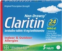 Claritin 24 Saat Non-Drowsy Alerji Tabletleri,10 mg, 5 Kont (708164)