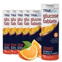TRUEplus Glucose Tabletleri, Orange Flavor - 6X 10ct Tubes