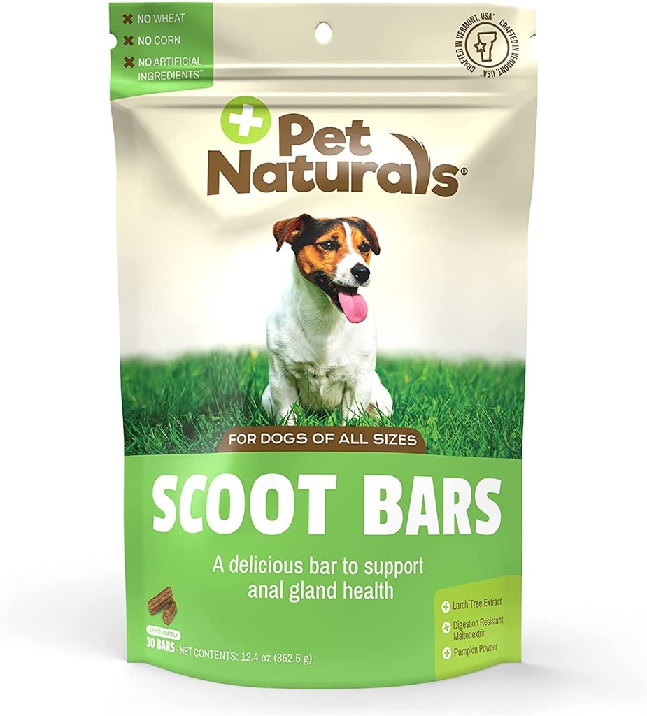 Pet Naturals Scoot Bars for Dogs, Digestive Support, Πάπια Γεύση 30 μετρούν