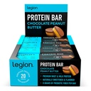 Lej Protein Bar Chocolate Peanut Butter -% 100 Whey proteini, Prebiyotik Fiber - Yüksek Protein (20g) Low Fat (12g) Low Sugar (4g), Hayır Soy, Gluten - Natural Flavors (12 Count)