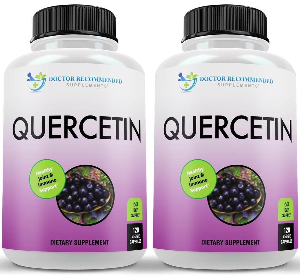 DOCTOR RECOMMENDED SUPPLEMENTS Quercetin 1000 mg Per Servis - Vitamin Tamam, (Vegan | Non-GMO) (120 Veggie Capsules, 2)