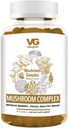 VITA GLOBE Mushroom Kompleksi Gummies – Reishi, Lion's Mane, Chaga, Cordyceps & More | Daily Supplement for Immune Defense, Energy & Brain Function Support – 60 Count (kahkadar)