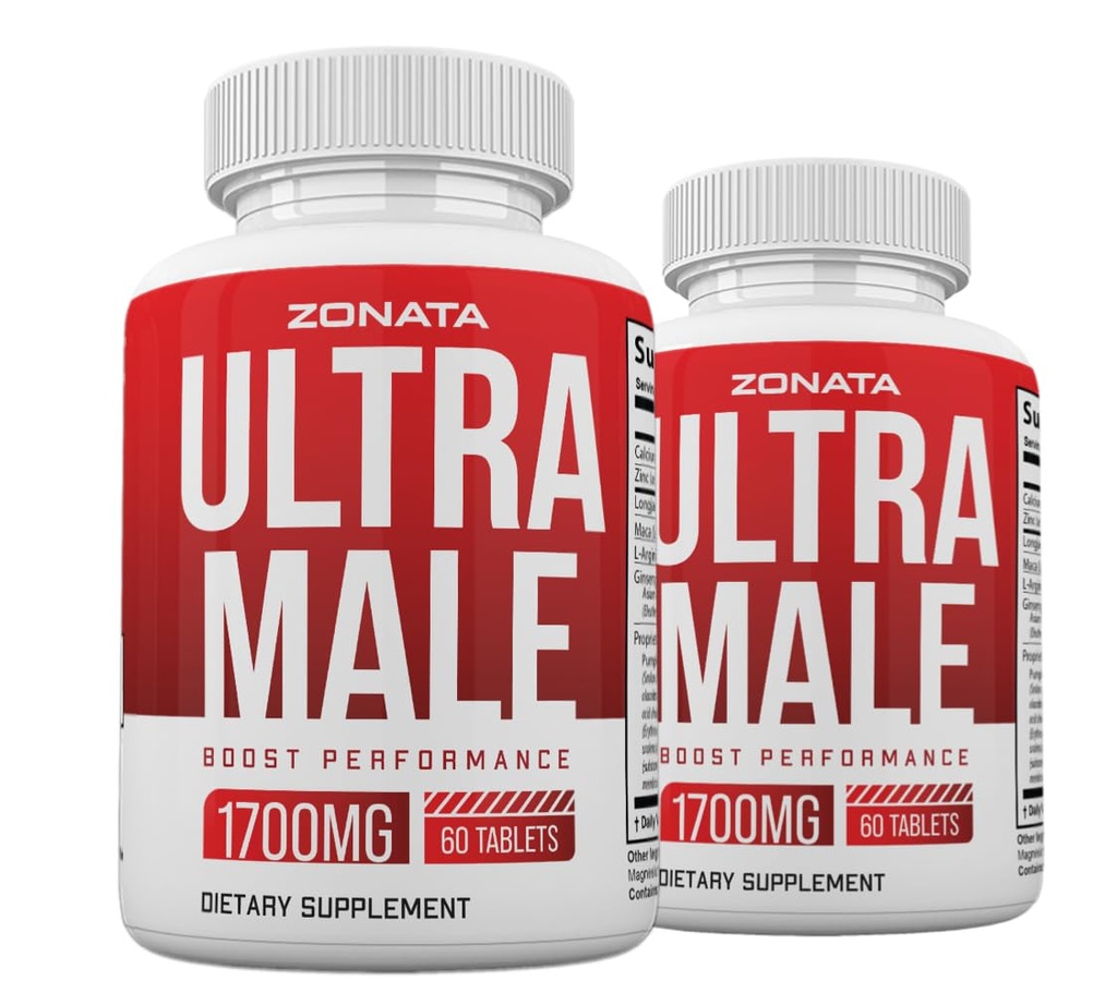 (2 Pack) Ultra Erkek Pills, Power Ultra Male Supplement Advanced Formula, 120 Count
