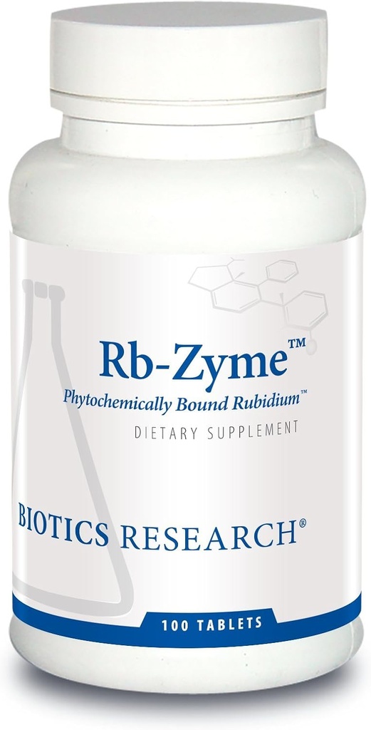 Βιοτική Έρευνα Rb Zyme Ολόκληρη πηγή τροφίμων Rubidium, Ultra Trace Mineral, Glandular Health. 100 Tabletισκία