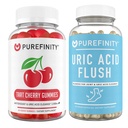 PUREFINITY Uric Acid Flush & Cleanse Capsules + Tart Cherry Gummies