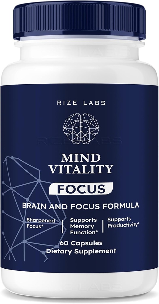 Laboratuarlar Zihin Vitality Focus Brain Supplement to Boost Focus and Concentration & avoid Mid-Unoon Fatigue (60 Capsules)
