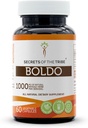 Secrets of the Tribe Boldo 60 Capsules, 1000 mg, Boldo (Peumus boldus) Dried Leaf (60 Capsules)