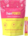 MIXHERS Focus Brain Support Supplement | Caffeine-Free | Natural Materialss for Cognitive Clarity, Concentration, & Hydration | Pineapple Berry Flavor | 15 Stick Packets