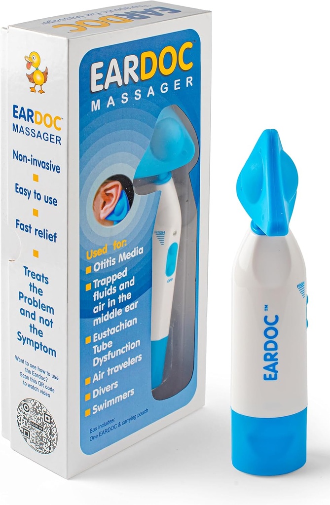 Eardoc - Kulak Baskı Yardımı Cihazı, Yetişkinler için Kulak Enfeksiyon Tedavisi, Ear Ache Pain Relief, Eustachi Ear unclogger, Ear Popper, eustachian Tube unclogger, Best Tinnitus Relief, Ear Care Product.