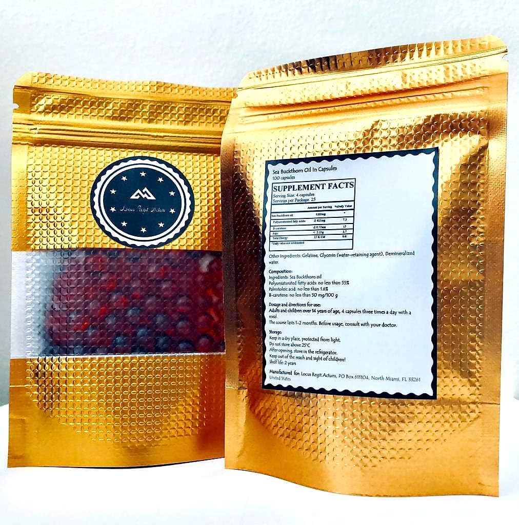 Sea-Buckthorn Oil in Capsules 100 Adets