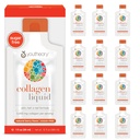 Youtheory Collagen Liquid - 5.000 mg - για την ανάπτυξη των μαλλιών, το δέρμα και τα νύχια* - Υποστηρίζει αρθρώσεις, οστά και μυική υγεία* - με Αμινοξέα - Berry Flavor - 12 Single Service Packets (12-Day Supply)