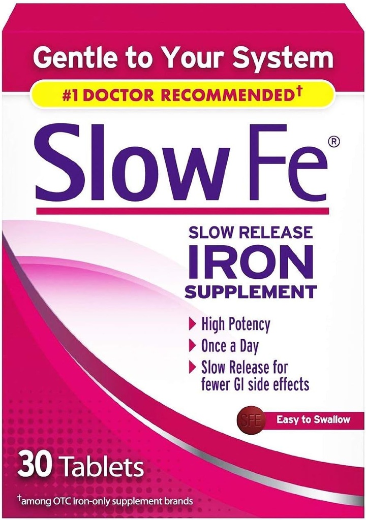 Slow release Iron, 60 Tabletler (Pack of 2)
