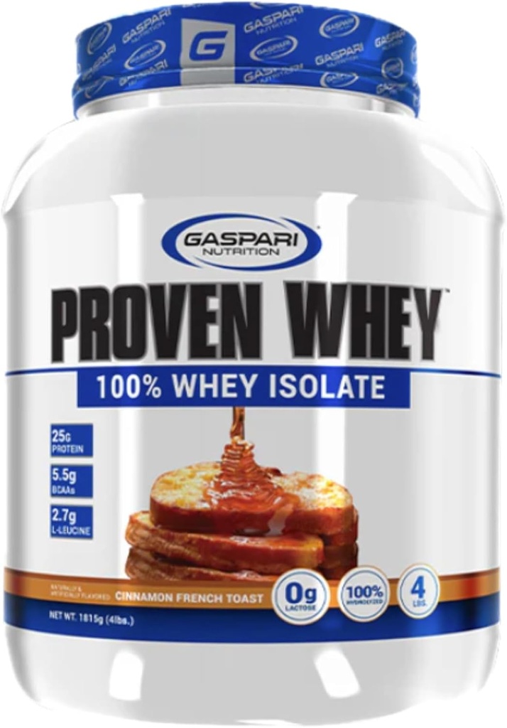 Gaspari Διατροφή Αποδεδειγμένος ορός γάλακτος, 100% υδρολυμένος ορός γάλακτος Isolate, υψηλή πρωτεΐνη, Λακτόζη Χωρίς, χαμηλή υδατάνθρακες και χαμηλή ζάχαρη (4 lb, κανέλα Γαλλικό Τόκο)