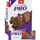 Power Crunch PRO Wafer Protein Bars, Υψηλής πρωτεΐνης σνακ με γευστική γεύση, τριπλή σοκολάτα, 2.0 ουγγιά (4 κόμης)