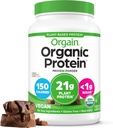 Orgain Organic Vegan Protein Powder, Creamy Chocolate Fudge - 21g Πρωτεΐνη Φυτών, 6g Προβιοτικές Ίνες, Χαμηλό Καθαρό Καρβίδιο, Όχι Συστατικά Λακτόζης, Δεν Προστέθηκε Ζάχαρη, Μη-ΓΤΟ, Για Ανακινήσεις & Smoothies, 2,03 lb