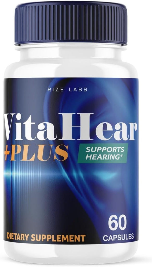 rize labs VitaHear Plus συμπλήρωμα, κάψουλες για την πλήρη υγεία του αυτιού και χάπια Advance Formula για την αποκατάσταση της πλήρους ικανότητας (60 κάψουλες)