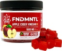 FNDMNTL Apple Cider Vinegar Gummies | Maitake, Shitake, B12 | 1000 mg | 60 Kont | Gelatin-Free, Gluten-Free, Vegan & Non-GMO