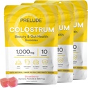 Prelude Bovine Colostrum Chews for Gut Health, Bloating & Beauty for Women & Men - Grassfed Colostrum Gummies for Digestive Health Immunity & Wellness Genel - 10 Kont Strawberry Milkshake 3pk