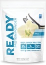 Ready® Protein Powder – 25g Πρωτεΐνη ορού γάλακτος, 120 θερμίδες, 0g Προστιθέμενη ζάχαρη – 7 απλά συστατικά – Χωρίς τεχνητές πρόσθετες ύλες – Χωρίς γλουτένη, καθαρή & φυσική – Βανίλια (1 Pound Bag)