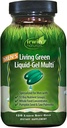 Irwin Naturals Men's Living Green Liquid-Gel Multi - 70 Essential Nutrients, Full-Spectrum Vitaminleri, Wholefood Assembly - Targeted Adrenal & Brain Support - 120 Liquid Softgels
