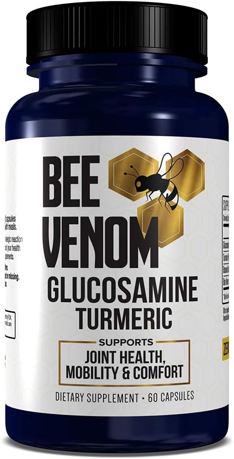 GenRestore: Bee Venom Diyetsel Supplement - Glucosamine Turmeric, Ortak Sağlık, Hareketlilik ve Konfor Tamamını Geliştir - Ekstra Güçlü Piller - Doğal Sağlık Kompleksi - 60 Capsules (1)