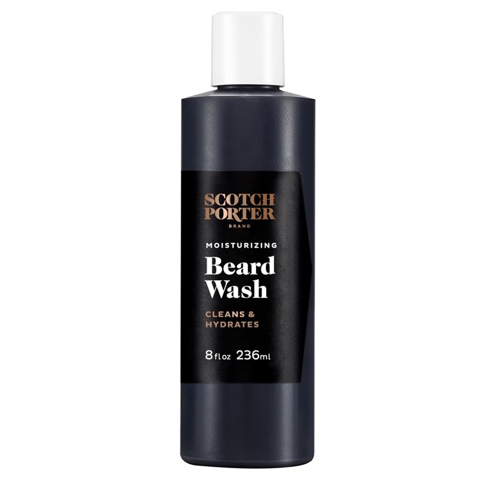 Scotch Porter Moisturing Beard Wash – Cleanse, Reno, Hydrate & Soften Coarse, bir Fuller/Sağlıklı-Baking Beard – Original Scent, 8 oz. Şişe Şişe