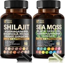 SoundHealth Irish Sea Moss & Shilajit Capsule Sche for Men & Women,Third-Party Tested, Non-GMO , Easy-Swallow & Vegan 120 Capsules