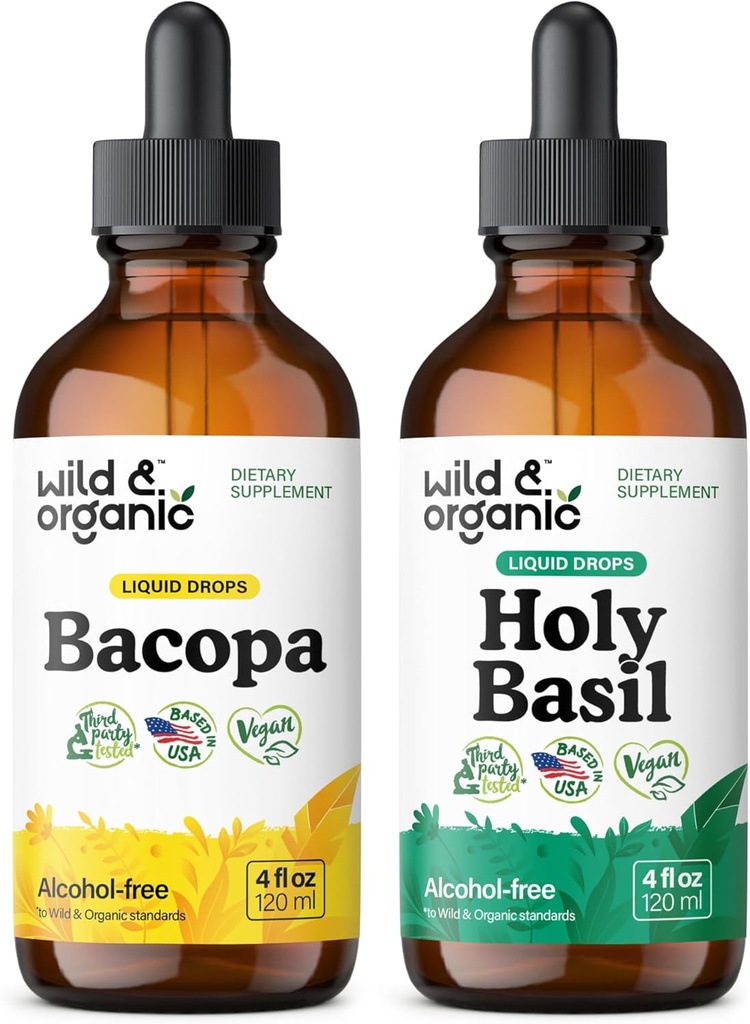 Άγρια & οργανική Βάμμα Bakopa 4 fl oz & Ιερός Βασίλειος Βάμμα 4 fl oz
