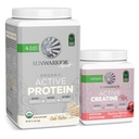Sunwarrior Vegan Protein Toz USDA Organik | 20 Hizmet, Kek Batter Flavored & Kretine Monohidrat Toz Her | Micronized 50 Hizmet, Raspberry Lemonade Flavored